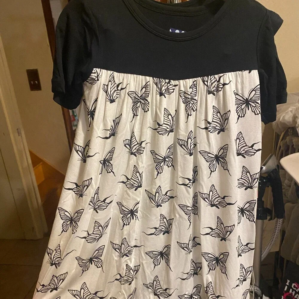 Kickee Pants Short Sleeve Swing Dress Romper Swallowtail Girl